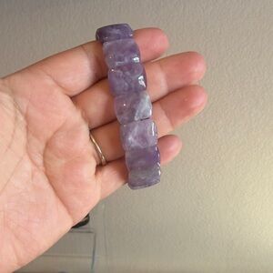 Amethyst Purple Chunky Beaded Stretch Bracelet - Women’s Fashion Jewelry